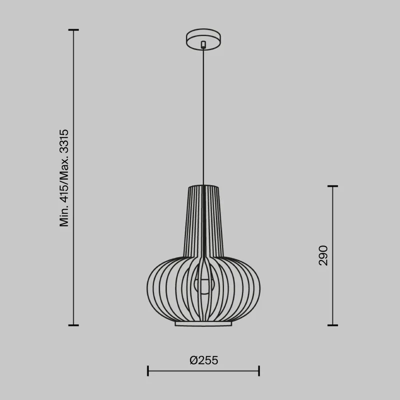 Suspension Luminaire | ROOTS (Cage Resserrée)