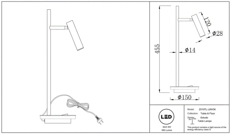 Lampe de Chevet | ESTUDO (Liseuse)