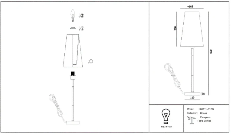 Lampe de Chevet | ZARAGOZA (Abat-Jour)