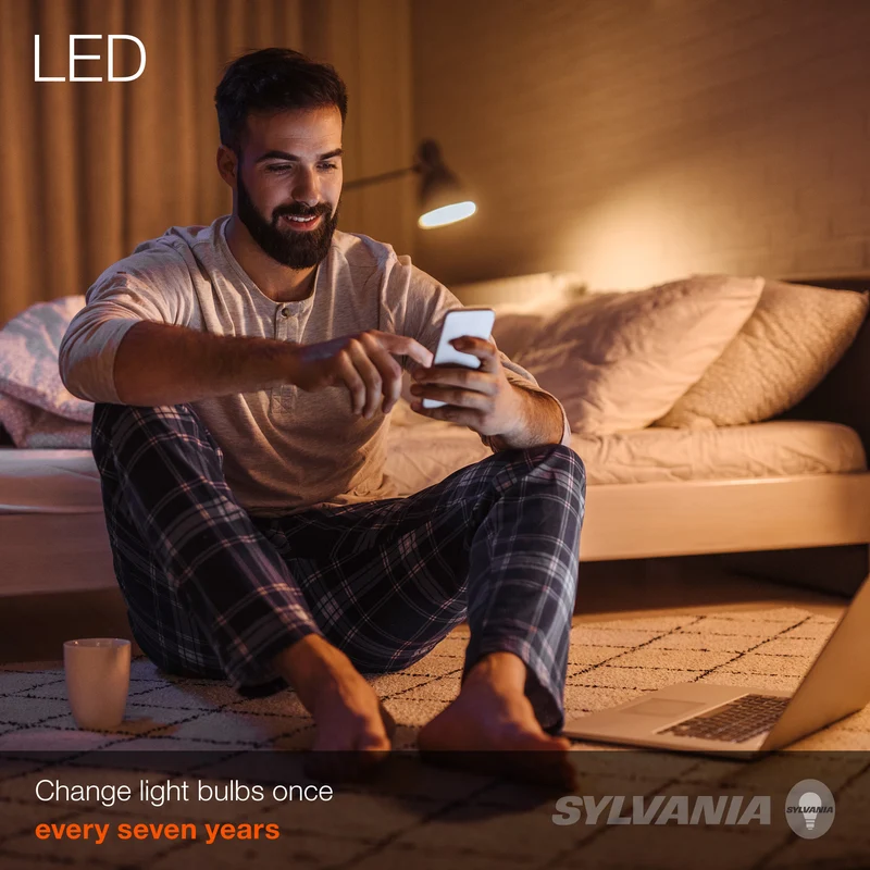 SYLVANIA LED A19 Light Bulb, 40W = 6W, Medium Base, Frosted Finish, 450 Lumens, Soft White - 12 PK
