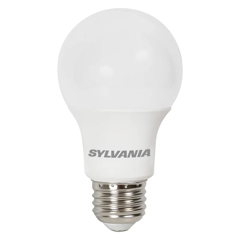 SYLVANIA A19 LED Light Bulb, 60W = 8.5W, Medium Base, Frosted Finish, 800 Lumens, Soft White - 2 PK
