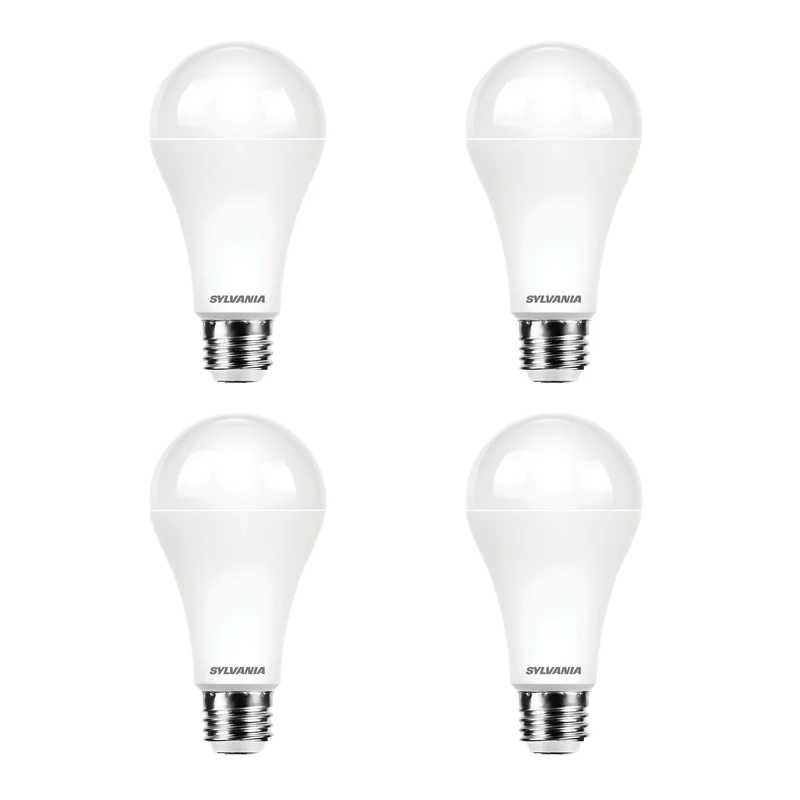 SYLVANIA 3-Way 6/13/19W EverydayLED Light Bulb, A21 LED, Non Dimmable, 600/1500/2150 Lumens, 2700K, Soft White - 4 PK