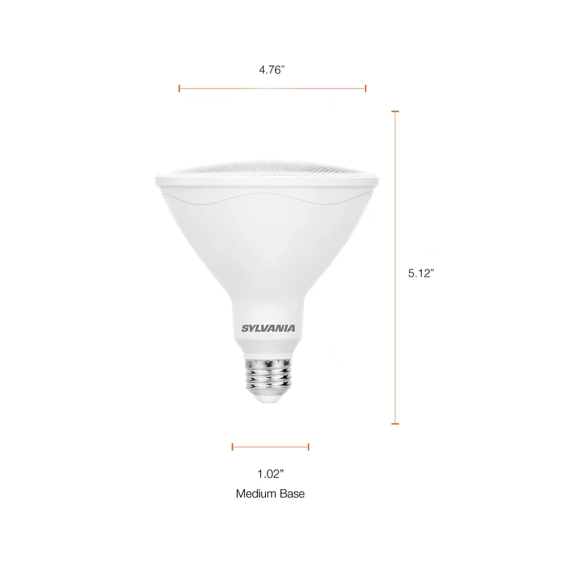 SYLVANIA 15W EverydayLED Light Bulb, PAR38 LED, Non Dimmable, 1100 Lumens, 3000K, White - 8 PK