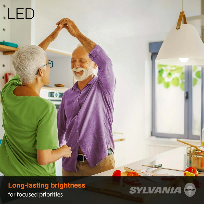SYLVANIA 15W EverydayLED Light Bulb, PAR38 LED, Non Dimmable, 1100 Lumens, 3000K, White - 8 PK