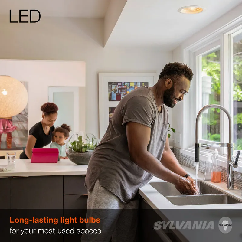 SYLVANIA 9W EverydayLED Light Bulb, BR30 LED, Dimmable, 550 Lumens, 2700K, Soft White - 8 PK