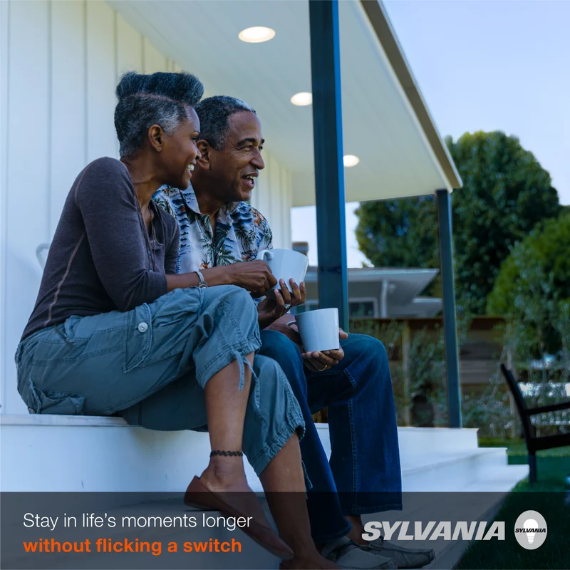 SYLVANIA Dusk to Dawn PAR38 LED Light Bulb with Auto On/Off Light Sensor, 120W = 14W, 1250 Lumens, 5000K, Daylight - 1 Pk