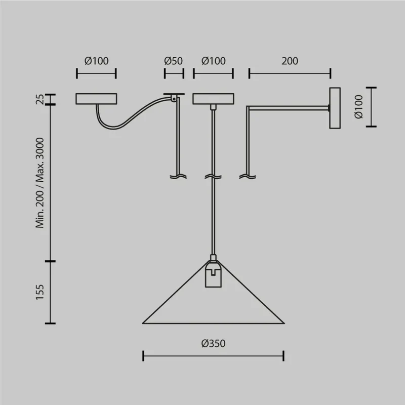Suspension Luminaire | BASIC COLORS (Conique)