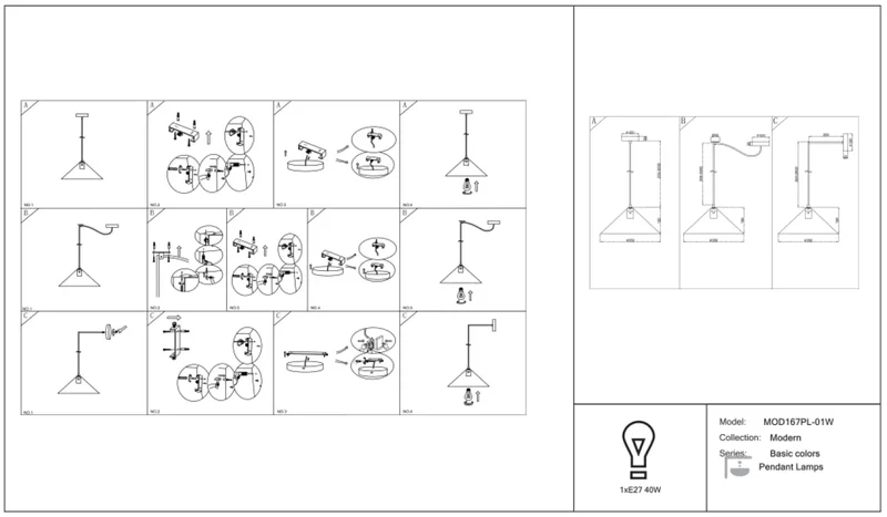 Suspension Luminaire | BASIC COLORS (Conique)