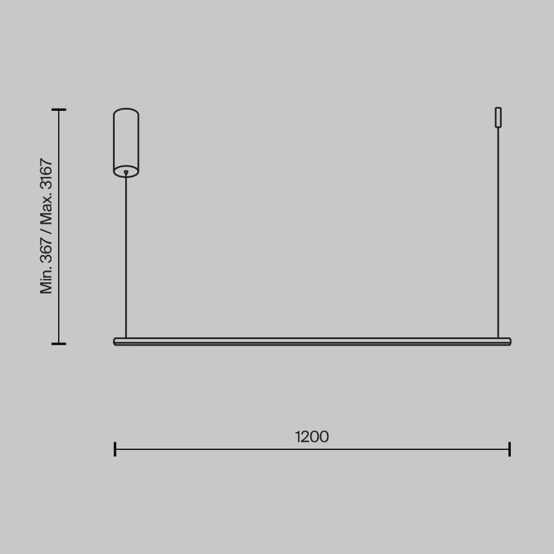 Suspension Luminaire | HALO (Barre Horizontale)