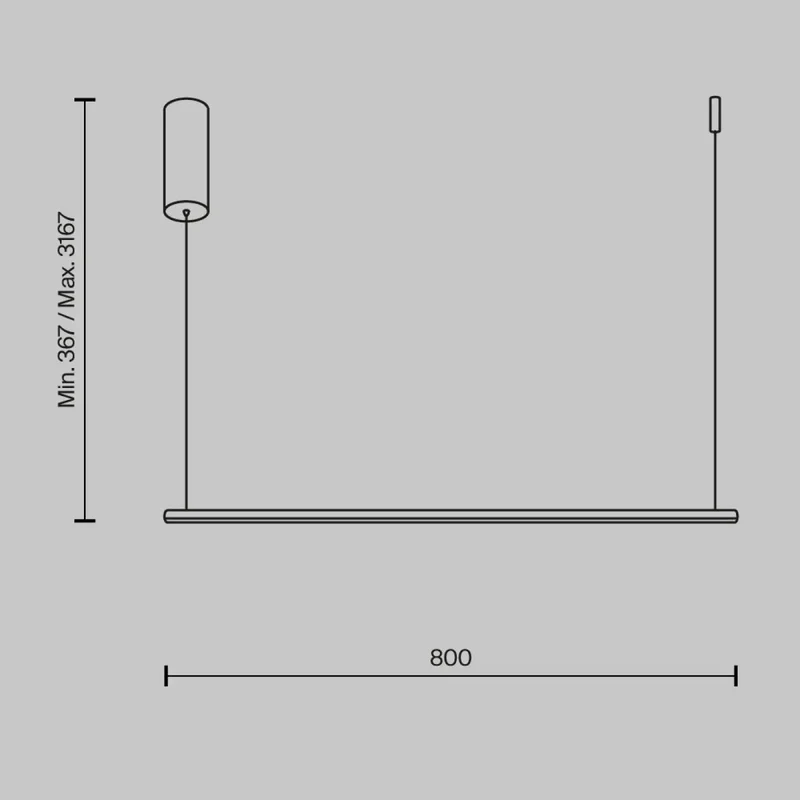 Suspension Luminaire | HALO (Barre Horizontale)
