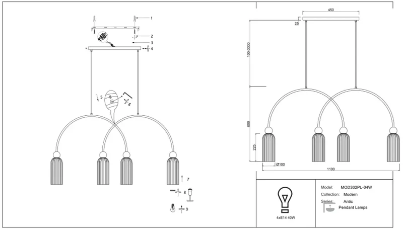Suspension Luminaire | ANTIC (Linéaire)