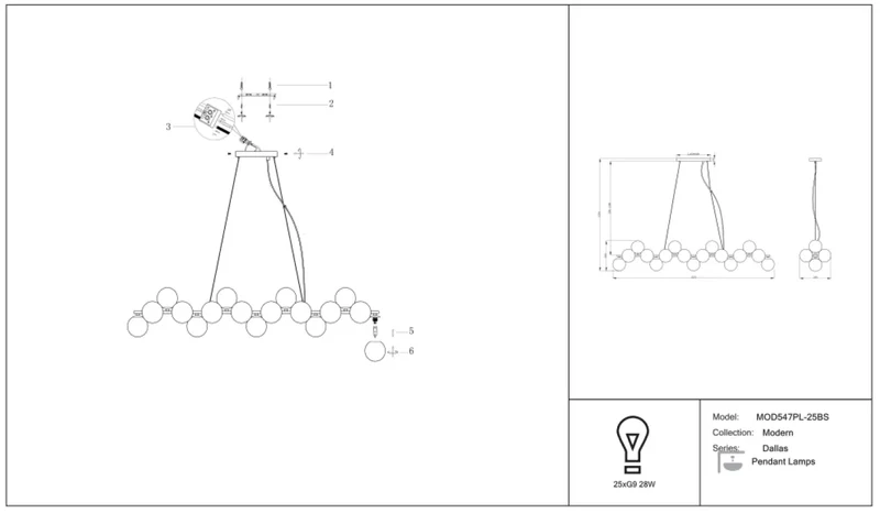Suspension Luminaire | DALLAS (Linéaire)