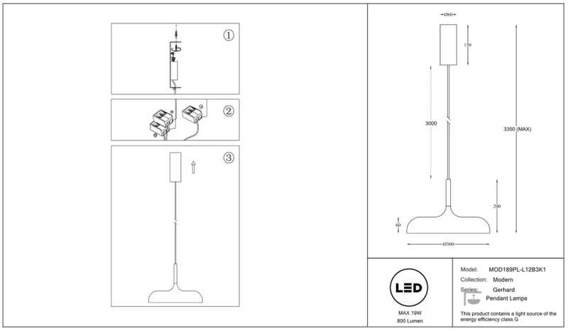 Suspension Luminaire | GERHARD (Coupole)