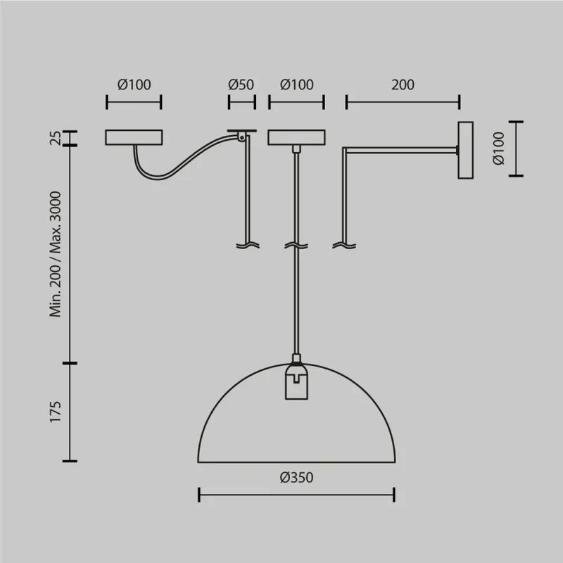 Suspension Luminaire | BASIC COLORS (Coupole)