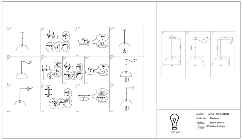 Suspension Luminaire | BASIC COLORS (Coupole)