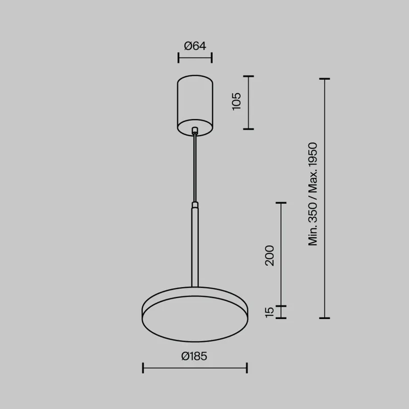 Suspension Luminaire | PLATO (Disque Vertical)