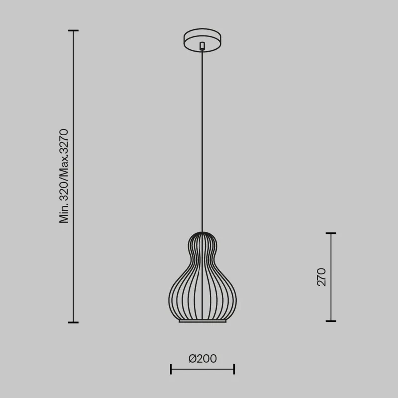 Suspension Luminaire | ROOTS (Poire)