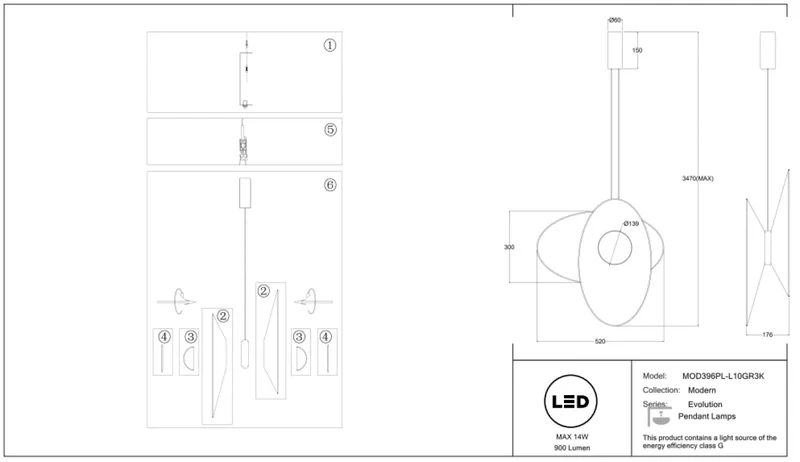 Suspension Luminaire | EVOLUTION (Double Abat-jour)