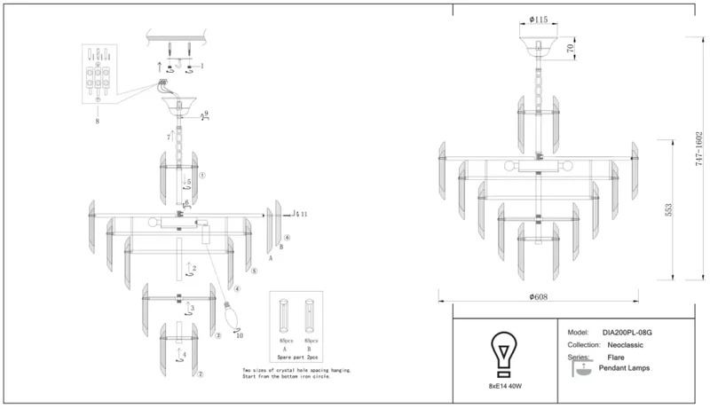 Suspension Luminaire | FLARE (Étagée)