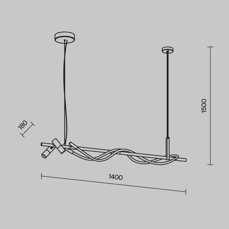 Suspension Luminaire | TAU (Ruban Noué)