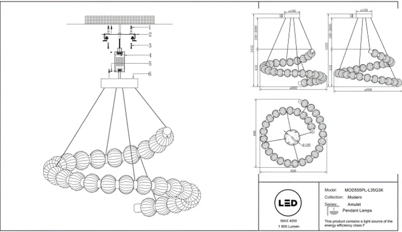 Suspension Luminaire | AMULET (Anneau)