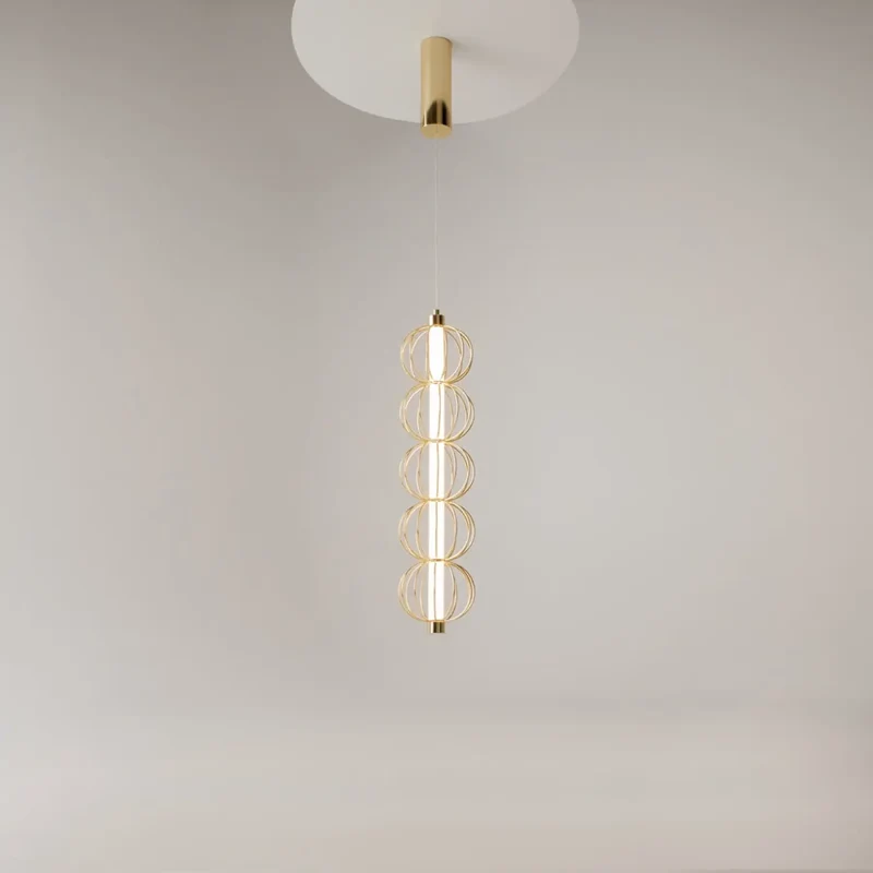 Suspension Luminaire | GOLDEN CAGE (Tube Vertical)