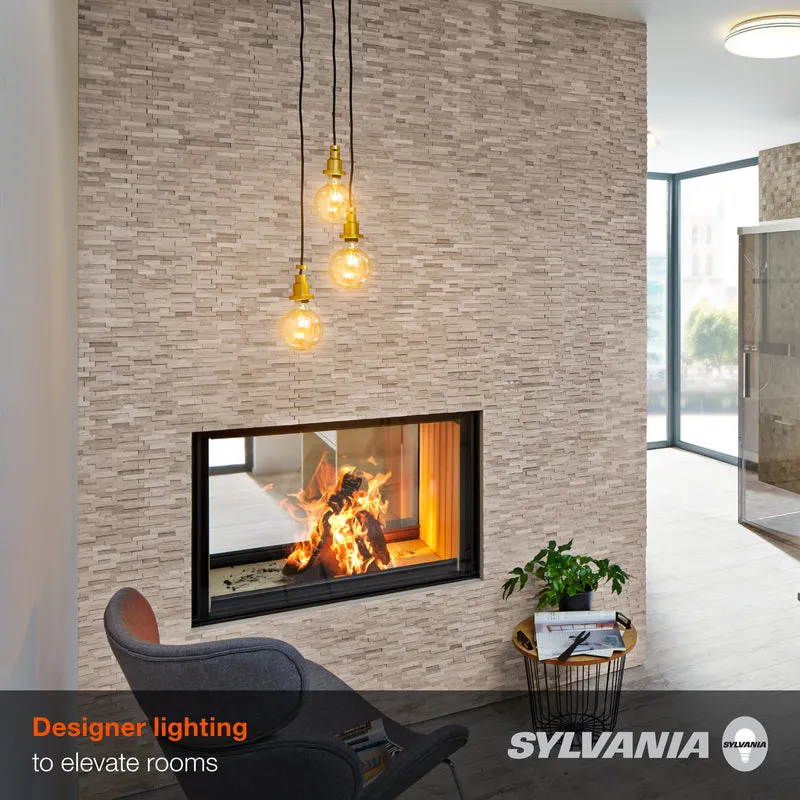 SYLVANIA Incandescent G25 Décor Globe Light Bulb, 40W, Dimmable, E26 Medium Base, Clear Finish, 2850K, Warm White - 6 PK