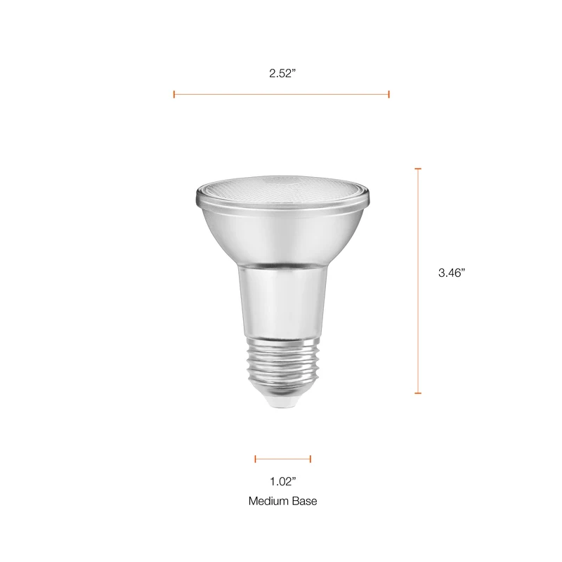 SYLVANIA LED TruWave Natural Series PAR20 Light Bulb, 50W = 6W, Dimmable, 5000K, Daylight