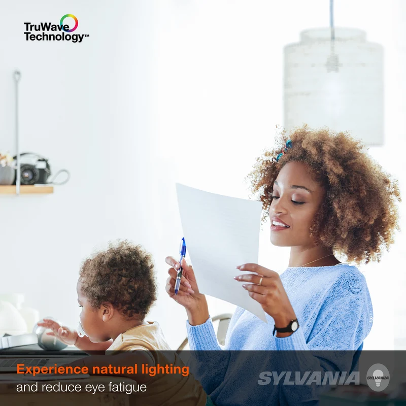SYLVANIA TruWave Décor G16.5 Light Bulb, 40W = 4.5W, 350 Lumens, Candelabra Base, Frosted, 5000K, Daylight - 2 PK
