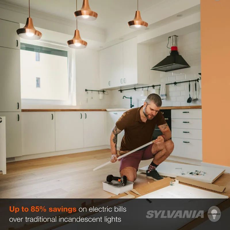 SYLVANIA LED A19 Light Bulb, 75W = 12W, Non-Dimmable, Frosted Finish, 1100 Lumens, 2700K, Soft White - 24 Pk