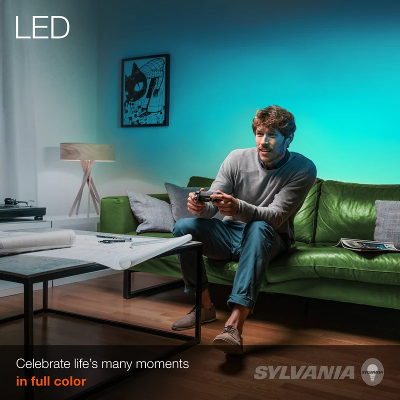 SYLVANIA LED Mosaic Flexible Light Universal Connector Kit, 2 (2ft) Strips, with Remote - 1 Pk