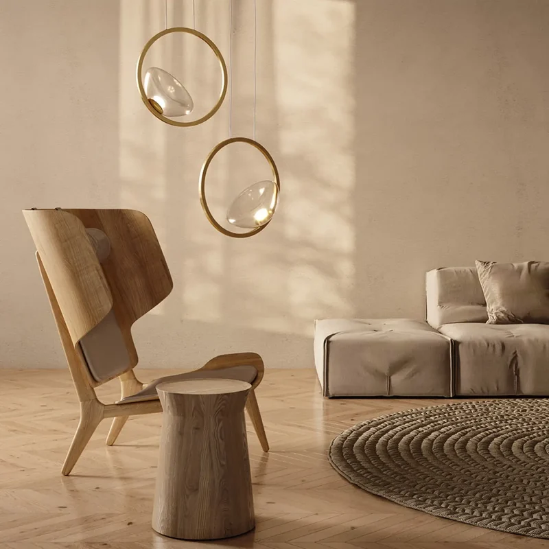 Suspension Luminaire | LUNARE (Disque Et Globe)