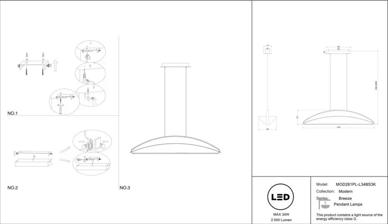Suspension Luminaire | BREEZE (Linéaire)
