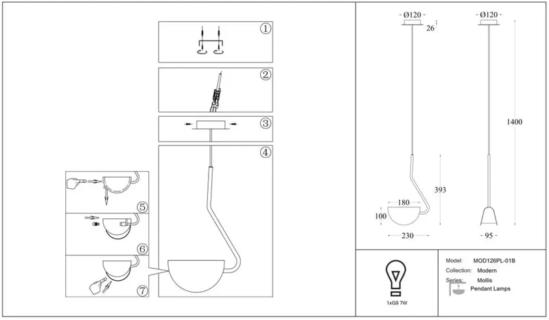 Suspension Luminaire | MOLLIS (Feuille)