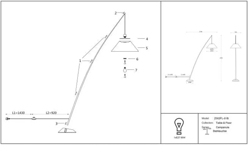 Lampadaire | CAMPANULA (Arc)