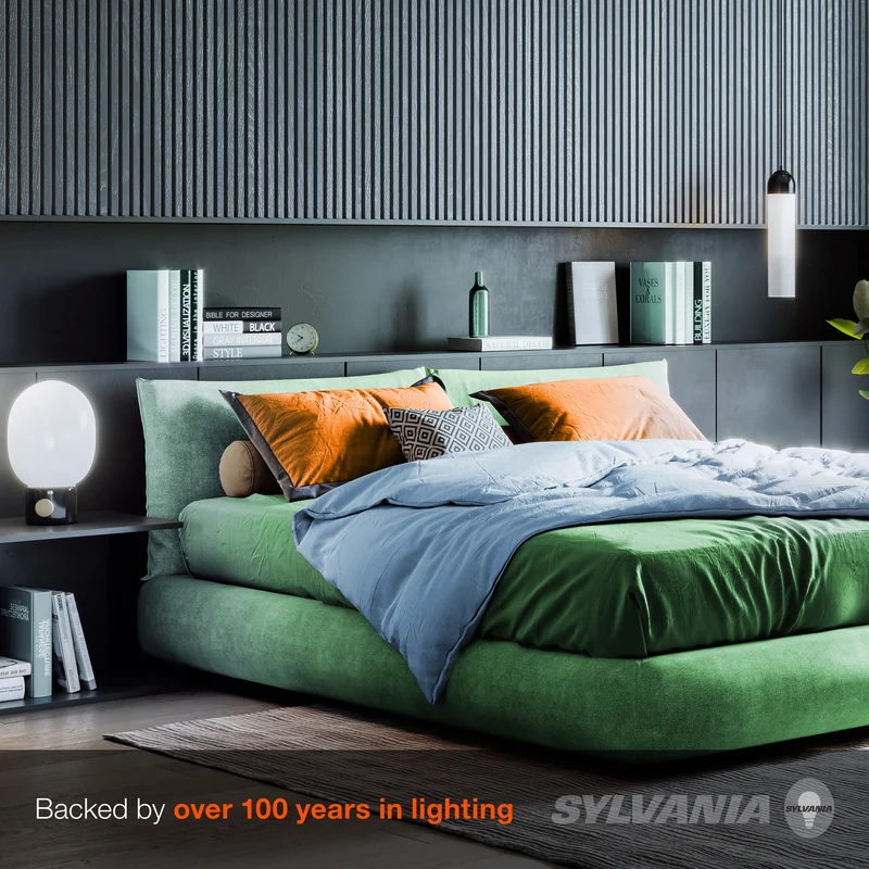 SYLVANIA ULTRA LED A19 Light Bulb, 60W = 9W, Dimmable, 13 Year, Frosted, 5000K, Daylight - 4 Pk