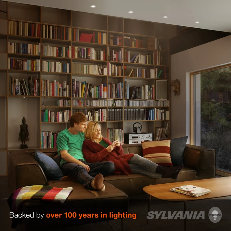 SYLVANIA LED BR30 Flood Light Bulb, 65W = 9W, Dimmable, 22 Year, Frosted, 2700K, Soft White - 1 Pk