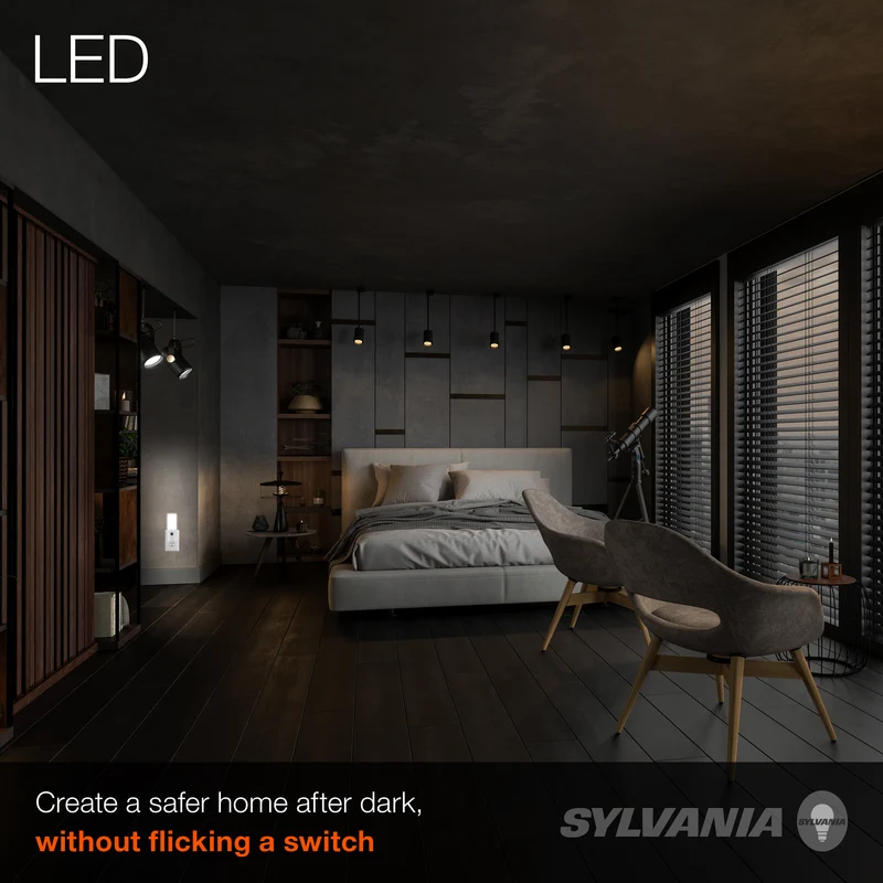 SYLVANIA Automatic Traditional Style Night Light, 10 Lumens, Warm White, 3000K, Plug-In