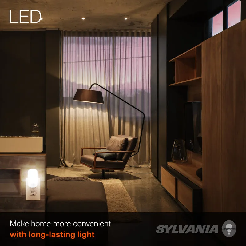 SYLVANIA LED Mini Automatic Plug-In Night Light with Sensor, Motion Activated, Dusk to Dawn, Warm White, Plug-In