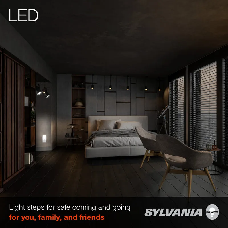 SYLVANIA LED Night Light with USB Port and Socket, 3-Color Select, Frosted, 3000K, 5 Lumens, Cool White