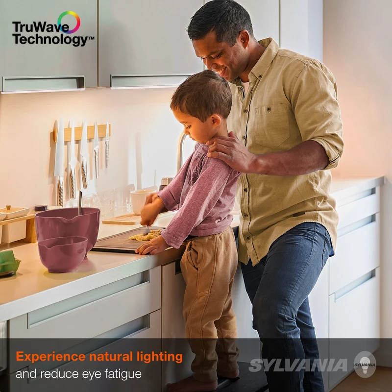 SYLVANIA TruWave 3-Way Selectable 12" LED Under Cabinet Light Starter Kit, Soft / Cool / Daylight, Plug-in Adapter - 1 Pack