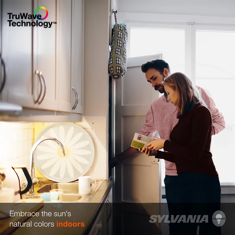 SYLVANIA TruWave 3-Way Selectable 12" LED Under Cabinet Light Starter Kit, Soft / Cool / Daylight, Plug-in Adapter - 1 Pack