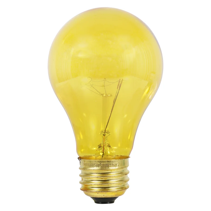 SYLVANIA Incandescent A19 Light Bulb, 25W, Dimmable, Yellow - 1 Pk
