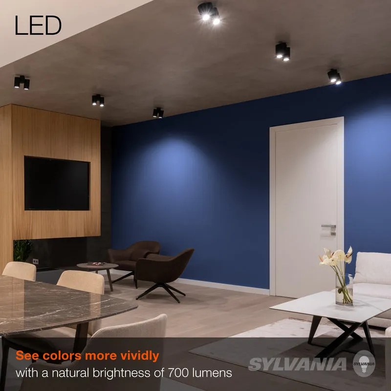 SYLVANIA LED Flood MR16 Light Bulb, 50W = 7W, GU5.3 Bi-Pin Base, 25 / 35 Degree Angle, Dimmable, 2700K / 3000K, Soft White / Bright White