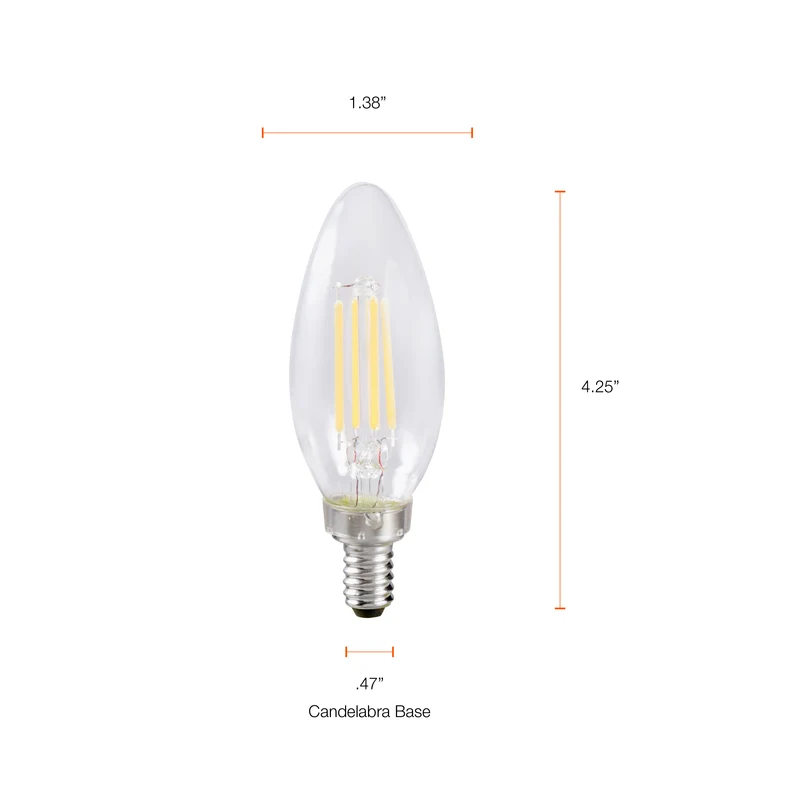 SYLVANIA ECO LED B10 Light Bulb, 60W = 3.5W, 2700K / 5000K, Dimmable, Clear, Soft White / Daylight - 18 Pk