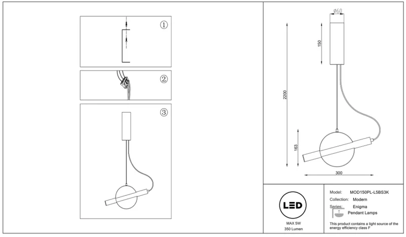 Suspension Luminaire | ENIGMA (Cylindre)
