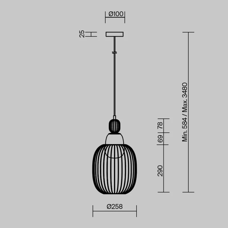 Suspension Luminaire | LEVITATION (Cage)