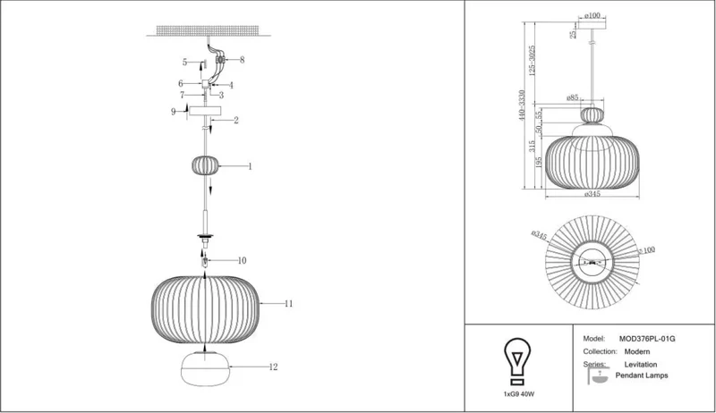 Suspension Luminaire | LEVITATION (Cage)