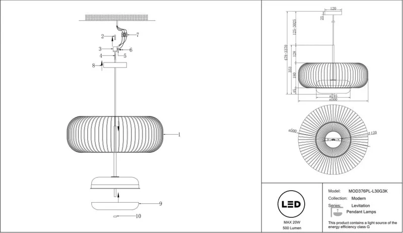 Suspension Luminaire | LEVITATION (Cage)