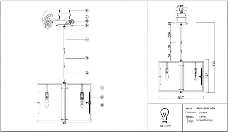 Suspension Luminaire | MARMO (Ramification)